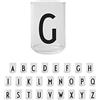 Design Letters Bicchieri Acqua Vetro con Iniziale (A-Z) | Idee Regalo Uomo & Regalo Donna | Vetro Borosilicato Progettato in Danimarca | Perfetto per Decorazioni da Tavola | Lettera Bicchieri | 350 Ml