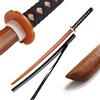 DEPICE Bokken - Set di manici in legno duro con Saya a tinta unita, colore: naturale