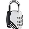 ABUS Lucchetto a Combinazione 155/30 - Lucchetto con Corpo in Pressofusione di Zinco - Lucchetto Valigia/Armadietti con Codice Numerico Regolabile - Livello di Sicurezza ABUS 3 - Bianco/Nero