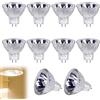 Molbory 10 Pezzi Lampadine Alogena Faretto MR11 GU4 20W 12V, Lampadina GU4 Alogena Dimmerabile Bianca Calda 2700 K 250LM MR11 Lampada Alogena Riflettore per Illuminazione da Incasso e Illuminazione D'accento