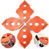 mellystore Raggio Jig Router Templates 4pcs Sagoma per Angoli Arrotondati Radius Quick Jig for Woodworking High Hardness ABS Angoli Arrotondati Bit R5 R10 R15 R20 R25 R30 R35 R40 (Arancione)