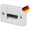 BAUHELD® Guida per cintura per tapparelle a parete, 5 pezzi, prodotto in Germania, adatto per tapparelle da 23 mm [rettangolare] - due pezzi con distanza tra i fori 40 mm - bianco