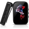 QNGEE Lettore Mp3 da 32 GB con Bluetooth Sports Clip-on Music Player per Running Walking Support Full-Touch Screen Radio FM Line-in Registrazione vocale Scheda TF Fino a 128 GB-Nero