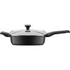 GSW Padella Easy Click Quadura con coperchio in vetro, 28 x 28 cm