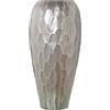DRW Vaso da pavimento in ceramica in argento 26 x 60 cm