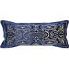 Home Decor Cuscino Dkd Poliestere Velluto Dorato Blu marino (50 X 10 X 30 Cm)