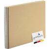 goldbuch Bella Vista 25 606 Album fotografico a spirale, beige, 35 x 30 x 2,8 cm, 40 pagine bianche, copertina in tela, album fotografico in formato orizzontale, libro fotografico, marrone chiaro