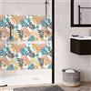 Ambiance Sticker Pellicola Adesiva Per Vetri Privacy - Foglie di Palma Colorate - Adesivo Per Schermi Privacy per Finestre e Porte Doccia | H40 x L100 cm