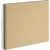 goldbuch Bella Vista 25 506 Album fotografico a spirale, beige, 35 x 30 x 2,8 cm, 40 pagine nere, copertina in tela, album fotografico in formato orizzontale, libro fotografico, marrone chiaro
