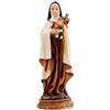 DRW Figura Santa Teresa di Courdec Resina Dipinta a Mano 15 cm