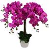 Leaf Design UK - Orchidea artificiale realistica in vaso, rosa scuro, 85 cm