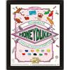 Harry Potter Poster 3D lenticolare con cornice (Honeydukes Design), decorazione da parete, 25 cm x 20 cm x 1,5 cm, colore: rosa/verde/bianco