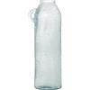 DRW Vaso da pavimento in vetro riciclato bianco 14 x 16 x 45 cm