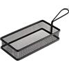 APS 40628 - Cestino per friggere, in acciaio inox, 21,5 x 10,5 x 4,5 cm, colore: Nero