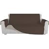 Italian Bed Linen Copridivano bicolore in microfibra TRENDY, Marrone/Panna, 3 Posti