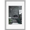 Hama Cornice portafoto Detroit, 60 x 80 cm (cornice in alluminio, formato verticale, orizzontale, da appendere, con passepartout, infrangibile, formato immagine 60 x 80 cm, polistirolo) argento