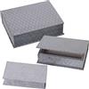 DRW Set di 3 scatole Libro di Velluto in Grigio 25 x 19 x 7 cm