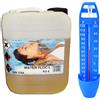 WATER LINE WATER FLOC Tanica 6 kg - Flocculante Liquido per piscina ad azione schiarente per acqua limpida + Termometro Omaggio