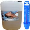 WATER LINE WATER FLOC Tanica 12 kg - Flocculante Liquido per piscina ad azione schiarente per acqua limpida + Termometro Omaggio