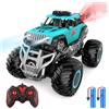 iBlivers Macchina Telecomandata, Camion Mostro Telecomandato, Auto RC Fuoristrada 2.4GHz con Luce LED Musicale, Auto Mostro Telecomandate con 2 Batterie, Car RC con Spruzzatore per Ragazzi Bambini