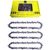 SAND DR BRUSH Catene 4 pollici 3 Pezzi per Sega Mini Motosega Portatile Ricaricabile，Passo 1/4, Spessore 0.043（1.1mm），28DL，Lunghezza Catena 18cm，Piastra Guida 13cm，Ricambio per Motoseghe Portatili