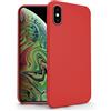N NEWTOP Cover NL Compatibile per iPhone X/XS, Custodia TPU SOFT Gel Silicone Ultra Slim Sottile Flessibile Case Posteriore Protettiva (Rosso)