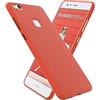 OXYN Cover Compatibile per Huawei P10 Lite, Custodia SOFT TOUCH Opaca Morbida Gel TPU Silicone Resistente Flessibile Case Guscio Antiurto Posteriore Protettiva Proteggi (Arancione)