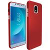 N NEWTOP Cover Compatibile per Samsung Galaxy J5 2017, Custodia TPU MATTE OIL Soft Opaca Morbida Gel Silicone Slim Rifiniture Cromate Flessibile Case Antiurto Posteriore Protettiva (Rosso)