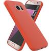 OXYN Cover Compatibile per Samsung Galaxy S7 Edge, Custodia SOFT TOUCH Opaca Morbida Gel TPU Silicone Resistente Flessibile Case Guscio Antiurto Posteriore Protettiva Proteggi (Arancione)