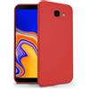 N NEWTOP Cover Compatibile per Samsung Galaxy J4 Plus, Custodia TPU SOFT Gel Silicone Ultra Slim Sottile Flessibile Case Posteriore Protettiva (Rosso)