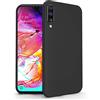 N NEWTOP Cover Compatibile per Samsung Galaxy A70, Custodia TPU Soft Gel Silicone Ultra Slim Sottile Flessibile Case Posteriore Protettiva (Nero)