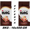 HAG 8-KG CAFFE DECAFFEINATO GUSTO CLASSICO 16 CONF. DA GR.500 OFFERTA 3BZB6