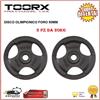 Toorx 2 Dischi Ghisa OlimpionicoToorx DGN-TG15 Tri Grip Foro 50 mm Peso Palestra 20kg