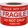 HYBSK Hylabelest 5,1 x 7,6 cm Do Not Drop Thank You Fragile adesivi maniglia con cura spedizione etichette di avvertimento (5,1 x 7,6 cm)