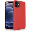 N NEWTOP Cover Compatibile per Apple iPhone 12-12 PRO, Custodia TPU Soft Gel Silicone Ultra Slim Sottile Flessibile Case Posteriore Protettiva (Rossa)