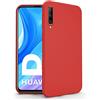 N NEWTOP Cover Compatibile con Huawei P Smart PRO, Custodia TPU Soft Gel Silicone Ultra Slim Sottile Flessibile Case Posteriore Protettiva (Rosso)