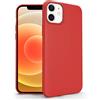 N NEWTOP Cover Compatibile con Apple iPhone 12 Mini, Custodia TPU Soft Gel Silicone Ultra Slim Sottile Flessibile Case Posteriore Protettiva (Rosso)