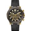 Guess Orologio Quartz Multifunction Uomo con quadrante Nero Analogico e cinturino Nero in Cinturino in Pelle GW0492G1