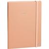 QUO VADIS - Collezione: Pastel CARNET 21 a righe con elastico 15x21cm arancione