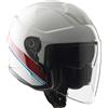 Tucano Urbano casco jet El Max - Bianco Graphic-A lucido Tg XS