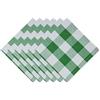 DII Buffalo Check Collection Classic Farmhouse Design, Cotone, Verde/Bianco, Set di tovaglioli, 20 x 20, 6