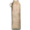 DRW Vaso da pavimento in vetro riciclato in marrone chiaro 14 x 16 x 45 cm