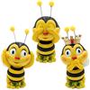 Dekohelden24 Set di 3 statuette decorative con api, motivo: Non vedere, non sentire, non parlare, decorazione da giardino, poliresina, dimensioni: 5 x 6 x 12 cm (L x P x A)