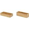 Compactor Bamboo Organizer, Vaschetta Portaoggetti In Bambù, 30 x 15 x H. 6,5 cm, Gamma Osaka, RAN6962 & Organizer Marrone Scuro 22.5 x 7.5 x H.6.5 cm