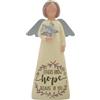 Blossom Bucket Feather & Grace, statuetta decorativa in resina dipinta a mano con angelo Blossom Bucket Hope, con stella, decorazione per soggiorno, libreria per familiari e amici