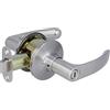 Amig - Set di maniglie con serratura a chiave esterna per porte, ideale per hotel, design elegante e semplice, acciaio, cromato opaco, scrocco di ingresso da 60/70 mm.