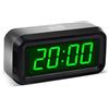Timegyro Piccolo Sveglia, Digital Desk Clock 1,2 Pollice Display LED Orologio con Snooze, Luminosità Regolabile Mensola Orologio per Camera da Letto Viaggio
