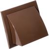 EUROPLAST Ø 100mm Coperchio del Condotto con Valvola Antiritorno - Griglia di Ventilazione con Protezione dalla Pioggia e dal Vento - Copri Bocchette d'aria Esterne - Plastica ABS Marrone