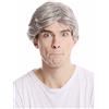 WIG ME UP - GFW355A-51 Parrucca Uomo Corta Riga Alla moda Grigio Grigio chiaro con Nero
