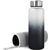 Navaris Borraccia in Vetro Borosilicato 950ml - Bottiglia Tappo Ermetico Custodia Neoprene - per Allenamento Sportivo Palestra Indoor Outdoor - Nero